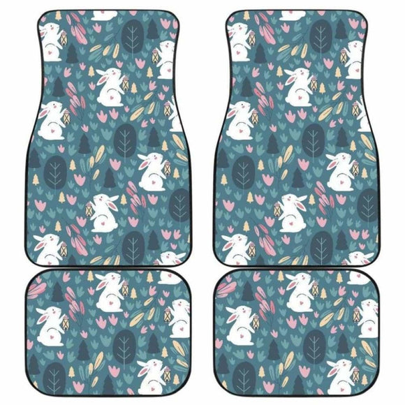 Cute Rabbit Pattern Front And Back Car Mats 181703 - YourCarButBetter