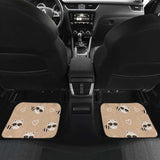 Cute Raccoon Heart Pattern Front And Back Car Mats 154813 - YourCarButBetter