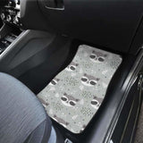 Cute Raccoons Leaves Dot Front And Back Car Mats 154813 - YourCarButBetter