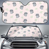 Cute Raccoons Leaves Pattern Car Auto Sun Shades 182102 - YourCarButBetter