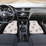 Cute Raccoons Leaves Pattern Front And Back Car Mats 174510 - YourCarButBetter