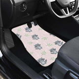 Cute Raccoons Leaves Pattern Front And Back Car Mats 174510 - YourCarButBetter