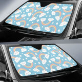 Cute Rainbow Clound Star Pattern Blue Background Car Auto Sun Shades 550317 - YourCarButBetter