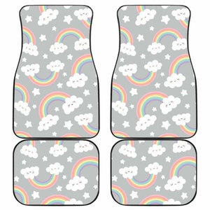 Cute Rainbow Clound Star Pattern Front And Back Car Mats 174914 - YourCarButBetter