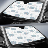 Cute Rhino Heart Pattern Car Auto Sun Shades 460402 - YourCarButBetter