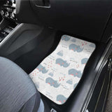 Cute Rhino Heart Pattern Front And Back Car Mats 163730 - YourCarButBetter