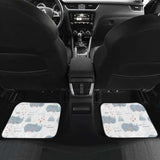 Cute Rhino Heart Pattern Front And Back Car Mats 163730 - YourCarButBetter