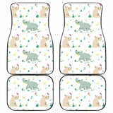 Cute Rhino Pattern Front And Back Car Mats 163730 - YourCarButBetter