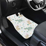 Cute Rhino Pattern Front And Back Car Mats 163730 - YourCarButBetter