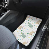 Cute Rhino Pattern Front And Back Car Mats 163730 - YourCarButBetter