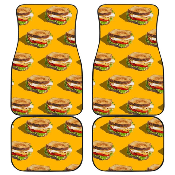 Cute Sandwich Pattern Car Floor Mats 211703 - YourCarButBetter