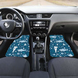 Cute Shark Pattern Front And Back Car Mats 102802 - YourCarButBetter