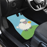 Cute Sheep With Grass And Flower Car Floor Mats 212101 - YourCarButBetter