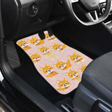 Cute Shiba Inu Dog Pattern Front And Back Car Mats 090629 - YourCarButBetter