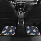 Cute Sloth Astronaut Star Planet Rocket Pattern Front And Back Car Mats 144902 - YourCarButBetter