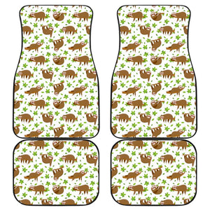 Cute Sloths For Lazy Day Moment Time Car Floor Mats 211001 - YourCarButBetter