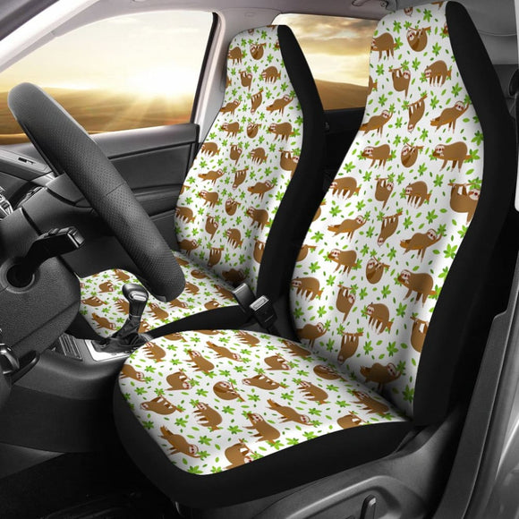 Cute Sloths For Lazy Day Moment Time Car Seat Covers 211001 - YourCarButBetter