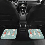 Cute Snowman Pattern Front And Back Car Mats 112608 - YourCarButBetter