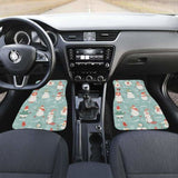 Cute Snowman Pattern Front And Back Car Mats 112608 - YourCarButBetter