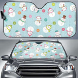 Cute Snowman Snowflake Pattern Car Auto Sun Shades 172609 - YourCarButBetter