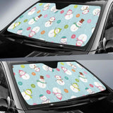 Cute Snowman Snowflake Pattern Car Auto Sun Shades 172609 - YourCarButBetter