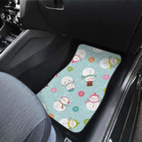 Cute Snowman Snowflake Pattern Front And Back Car Mats 112608 - YourCarButBetter