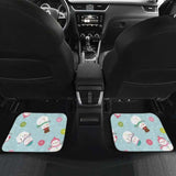 Cute Snowman Snowflake Pattern Front And Back Car Mats 112608 - YourCarButBetter