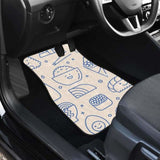 Cute Sushi Icon Pattern Front And Back Car Mats 142711 - YourCarButBetter