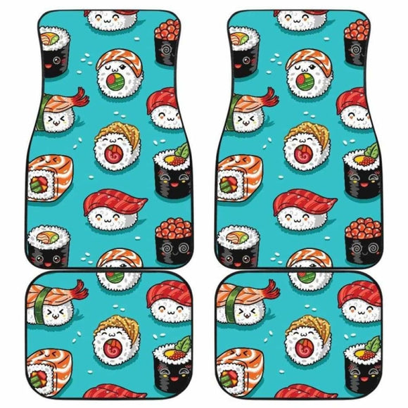 Cute Sushi Pattern Front And Back Car Mats 142711 - YourCarButBetter