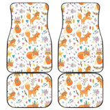 Cute Tribal Fox Pattern Front And Back Car Mats 200217 - YourCarButBetter