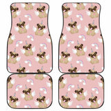 Cute Unicorn Pug Pattern Front And Back Car Mats 170817 - YourCarButBetter