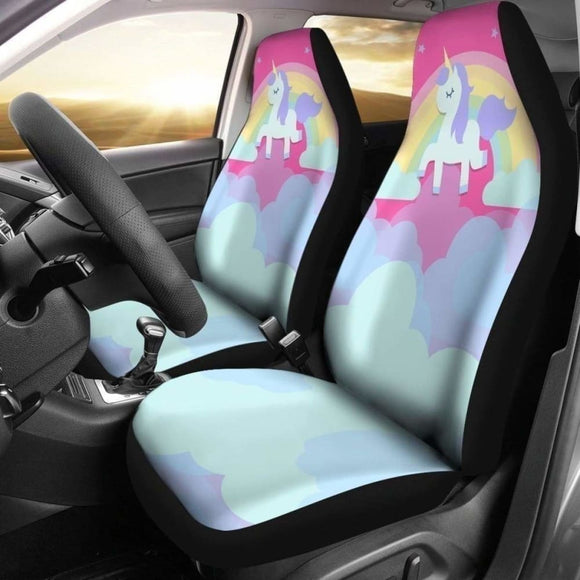 Cute Unicorn Rainbow Car Seat Covers 170817 - YourCarButBetter
