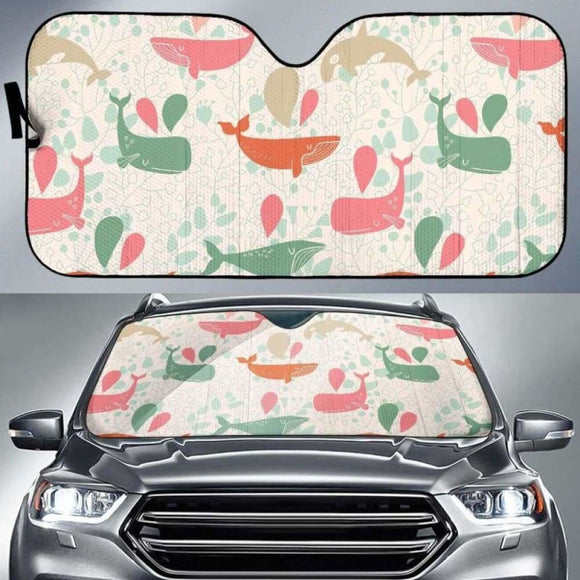 Cute Whale Pattern Car Auto Sun Shades 085424 - YourCarButBetter