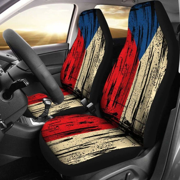 Czech Republic Grunge Flag Car Seat Cover 1 232125 - YourCarButBetter