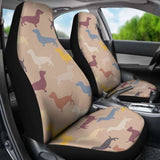 Dachshund Brown Color Theme Car Seat Covers 092813 - YourCarButBetter