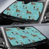 Dachshund Decorative Background Car Auto Sun Shades 172609 - YourCarButBetter