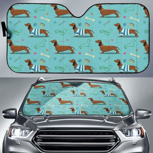 Dachshund Decorative Background Car Auto Sun Shades 172609 - YourCarButBetter