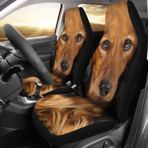 Dachshund Dog Car Seat Covers Funny Face 092813 - YourCarButBetter