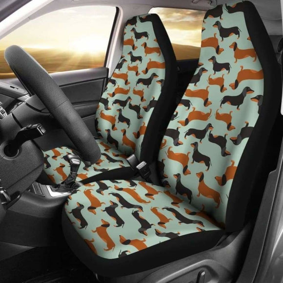 Dachshund Dogs Pattern Pets Animal Car Seat Covers 092813 - YourCarButBetter