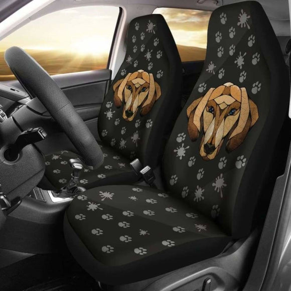 Dachshund Face Black Car Seat Covers 092813 - YourCarButBetter