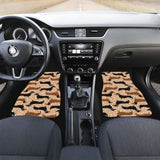 Dachshund Floral Background Front And Back Car Mats 092813 - YourCarButBetter