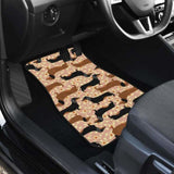 Dachshund Floral Background Front And Back Car Mats 092813 - YourCarButBetter