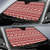 Dachshund Nordic Pattern Car Auto Sun Shades 172609 - YourCarButBetter