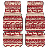 Dachshund Nordic Pattern Front And Back Car Mats 092813 - YourCarButBetter