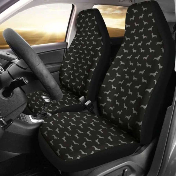 Dachshund Pattern Black Car Seat Covers Awesome 092813 - YourCarButBetter