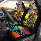 Dalmatian Design Car Seat Covers Colorful Back 154230 - YourCarButBetter