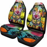 Dalmatian Design Car Seat Covers Colorful Back 154230 - YourCarButBetter