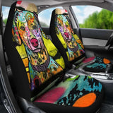 Dalmatian Design Car Seat Covers Colorful Back 154230 - YourCarButBetter