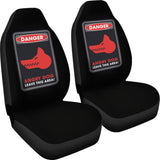 Danger Sign Angry Dog Leave This Area Car Seat Covers Custom 1 212903 - YourCarButBetter