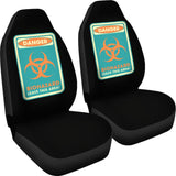 Danger Sign Biohazard Leave This Area Car Seat Covers Custom 2 212903 - YourCarButBetter